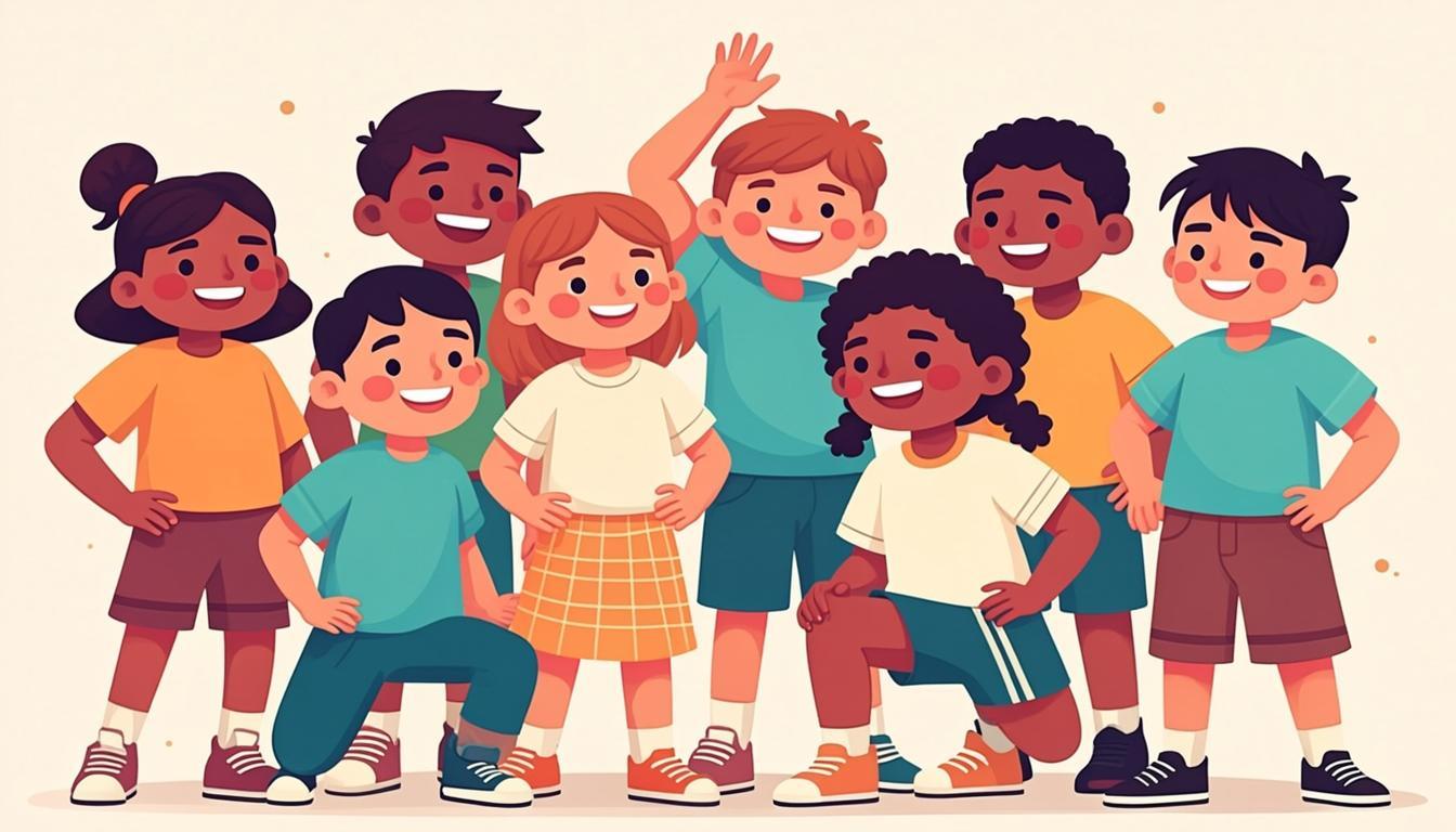 Niños activos y felices